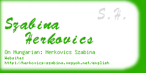 szabina herkovics business card
